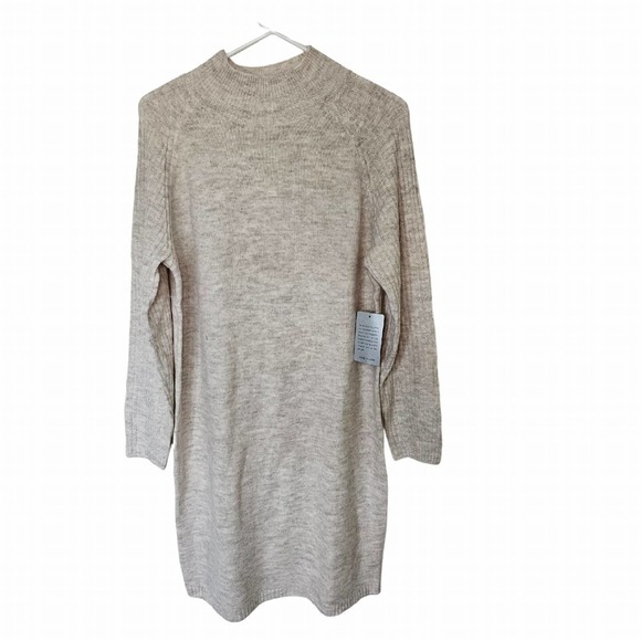 Stitchdrop Ribbed Sleeve Sweater Dress GREY size M - Picture 2 of 6